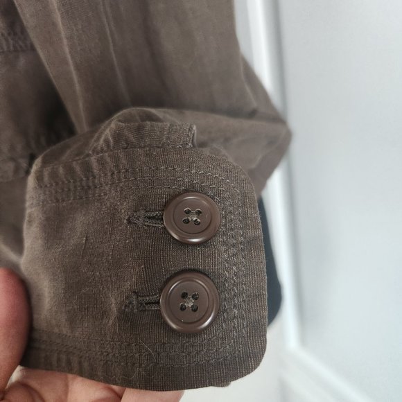 J. Crew Linen/Cotton Blend Utility Jacket, Size S/M - Picture 7 of 12